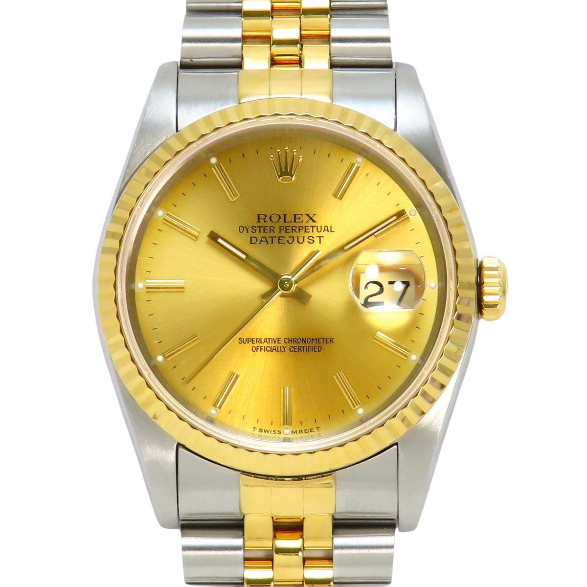 16233 日志型腕表 YG/SS X系列 自动上链 香槟金