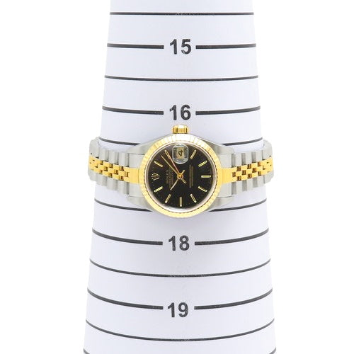 79173 Datejust YG/SS Y serial number, Automatic winding, Black dial.