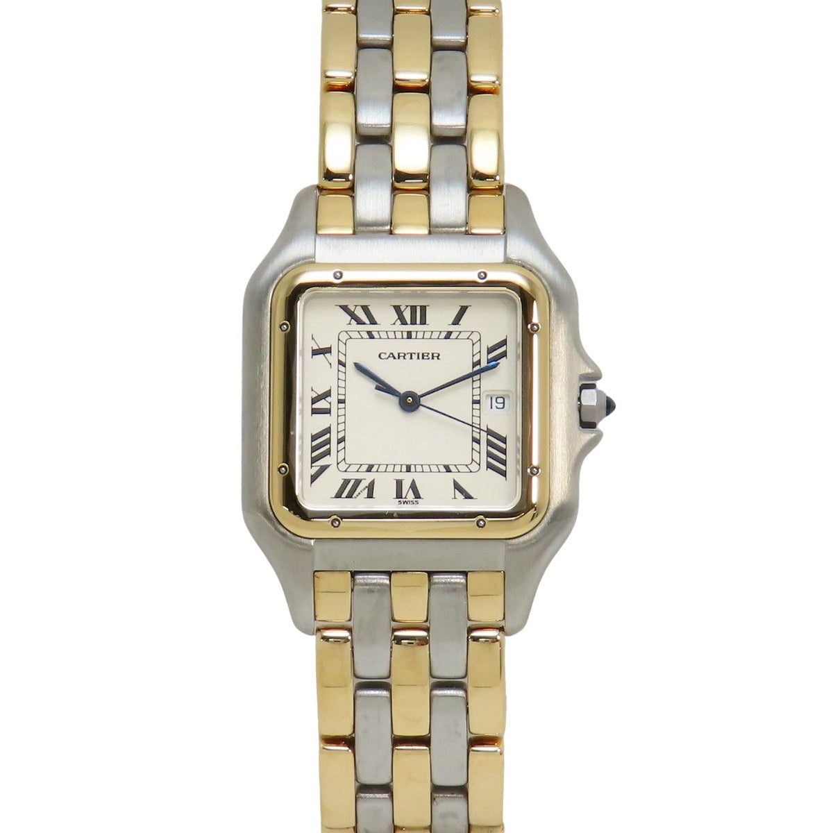 W25027B8 パンテールLM 3ロウ YG/SS クオーツ ホワイト