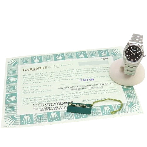 77080 Oyster Perpetual SS U series, Automatic, Black dial