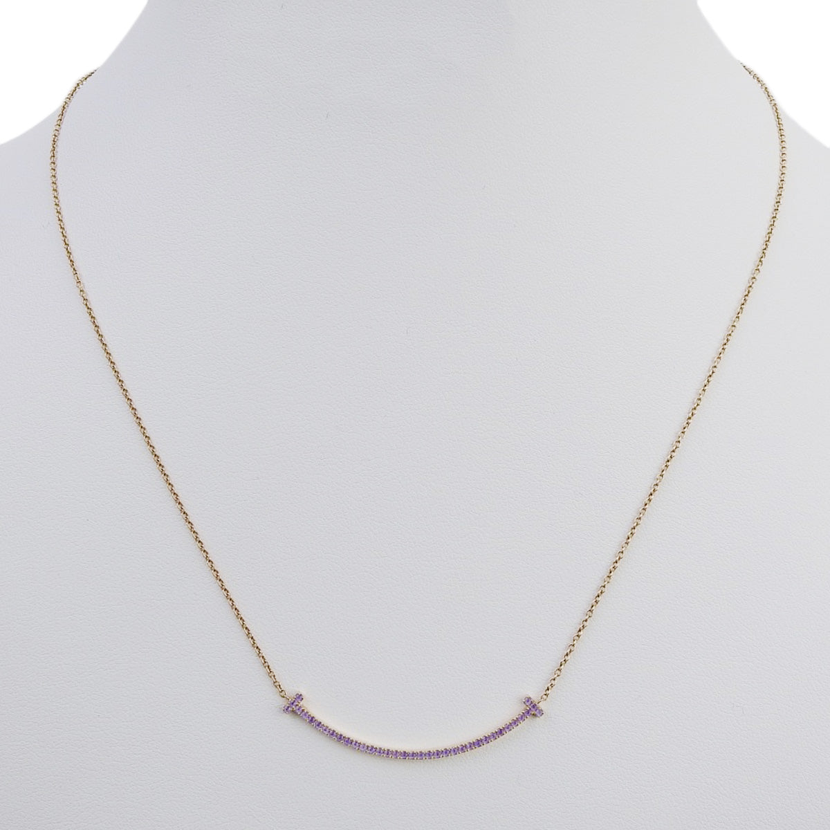 Small Smile Pendant with Pink Sapphire and 18K Pink Gold