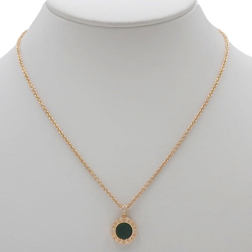 BVLGARI BVLGARI Jadeite/Diamond Necklace in 18K Pink Gold and PG