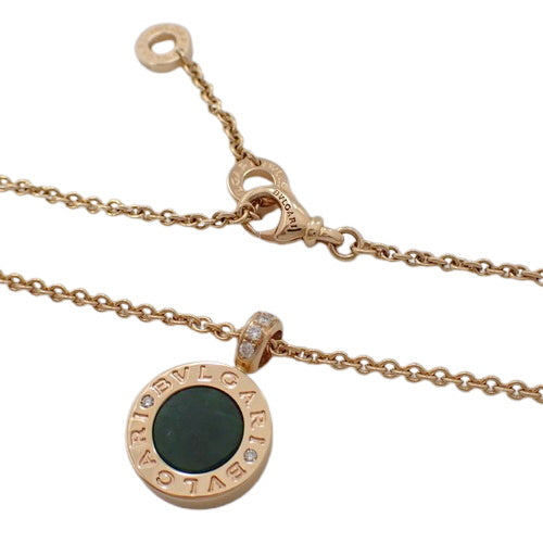 BVLGARI BVLGARI 18K 玫瑰金和 PG 翡翠/钻石项链