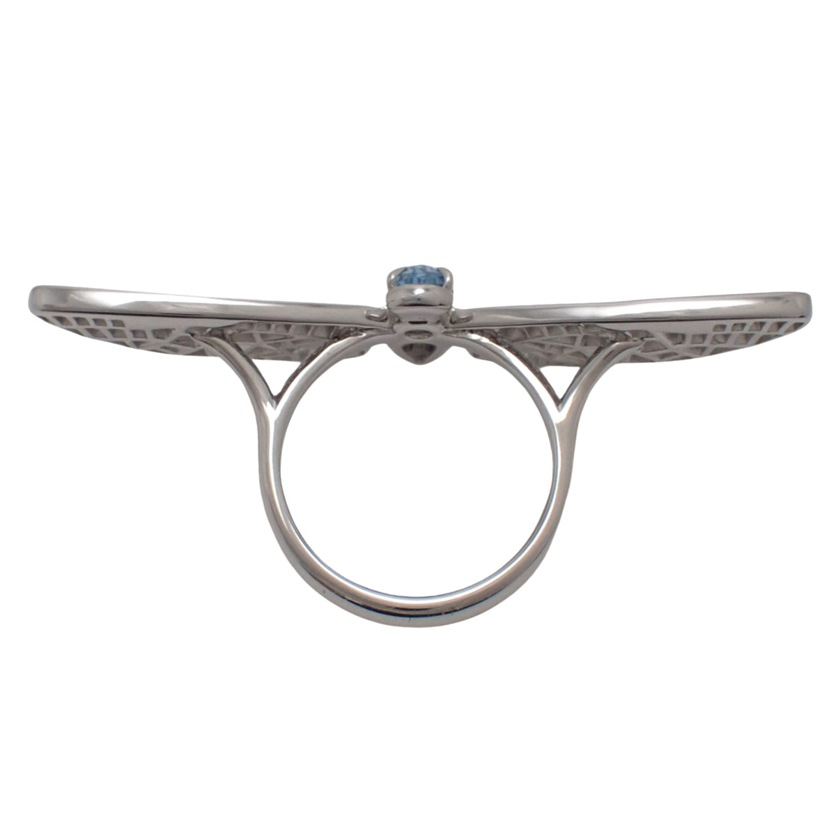 THE CICADA Cicada Ring Aquamarine/Diamond White Gold K18WG 8.1g