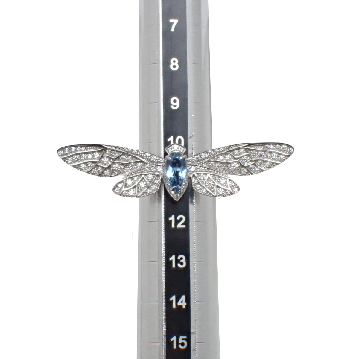 THE CICADA Cicada Ring Aquamarine/Diamond White Gold K18WG 8.1g