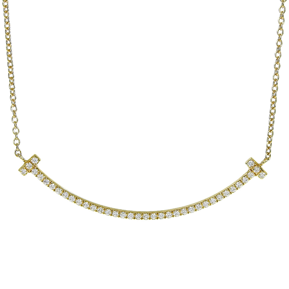 Smile Necklace, Small Diamond, Yellow Gold (K18YG) Jewelry