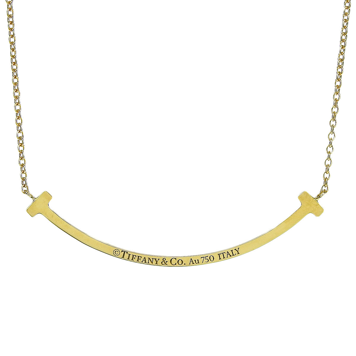 Smile Necklace, Small Diamond, Yellow Gold (K18YG) Jewelry