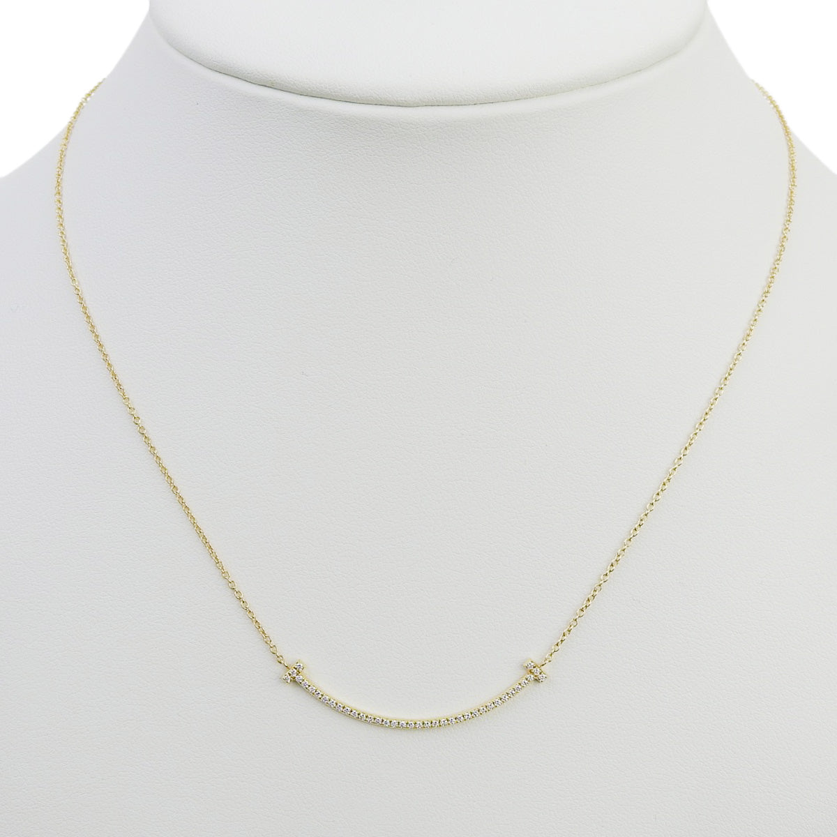 Smile Necklace, Small Diamond, Yellow Gold (K18YG) Jewelry