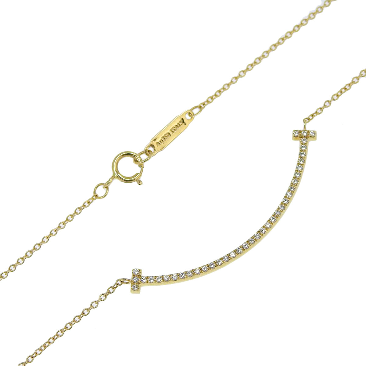 Smile Necklace, Small Diamond, Yellow Gold (K18YG) Jewelry