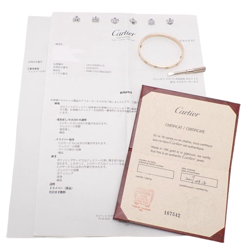 【保証書付】 ラブコレクション LOVE ブレスレット クラシックモデル B6035600 K18 ピンクゴールド PG ジュエリー ラブブレス