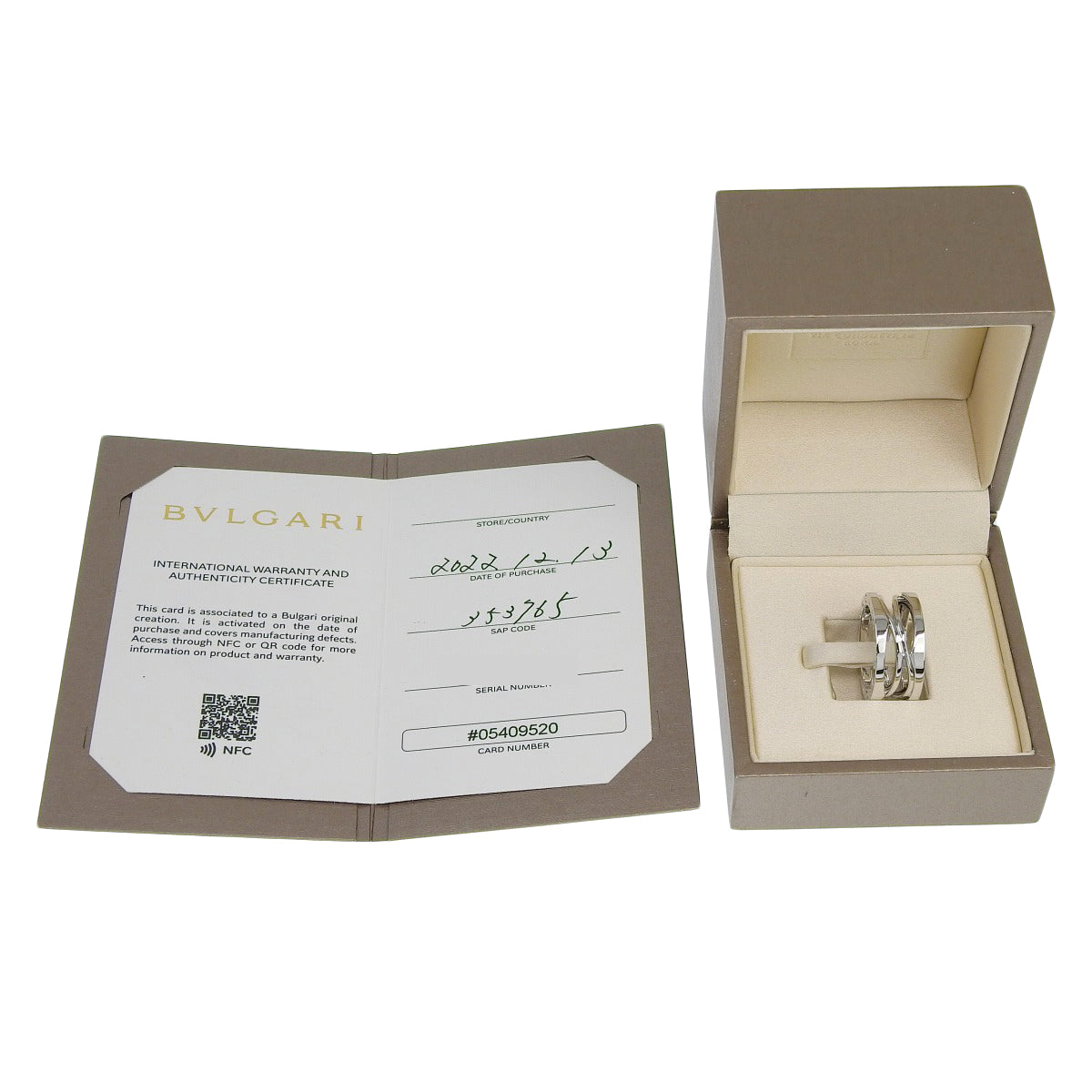 B-zero1 传奇戒指,18K 白金,白金 B-zero1