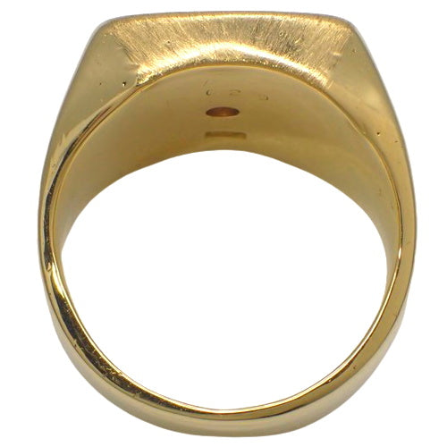 Signet Diamond Ring D0.29 K18 Yellow Gold YG 1PD