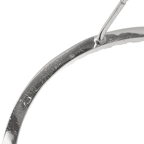 Diamond Hoop Earrings D1.00/D1.00 K18 White Gold WG