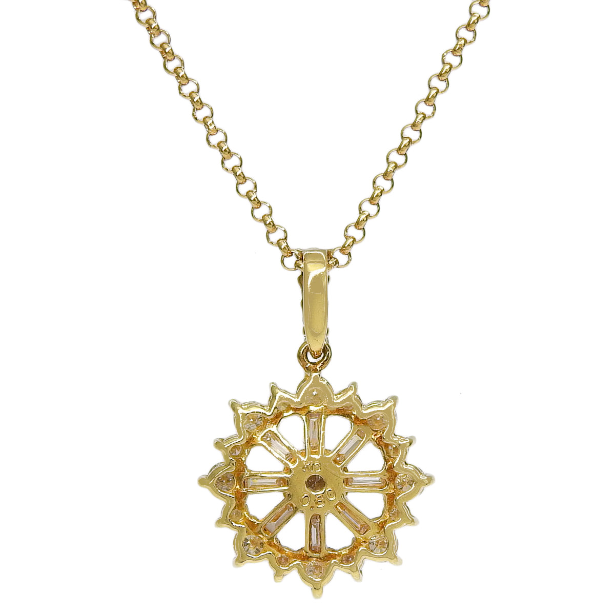 Diamond Necklace, 0.80 carats, 18K Yellow Gold