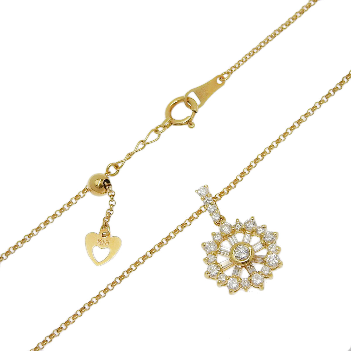 ダイヤモンド ネックレス D0.80 K18 イエローゴールド YG