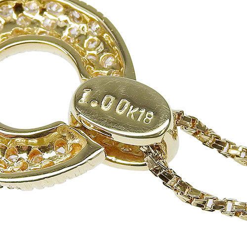Round Diamond Necklace D1.00 K18 Yellow Gold YG
