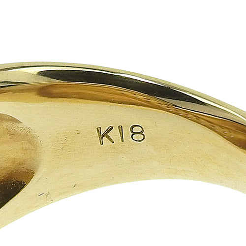 パヴェダイヤ クロス リング D1.06 K18 イエローゴールド YG