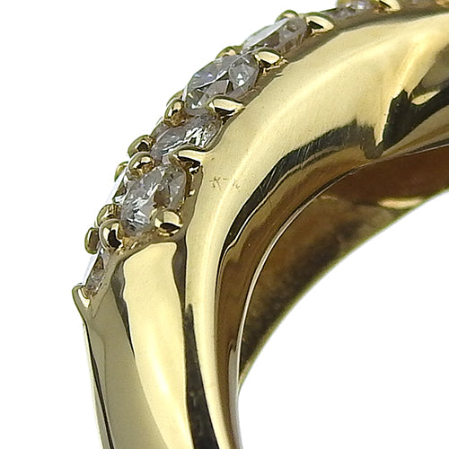 密镶钻石十字架戒指 D1.06 K18 黄金 YG