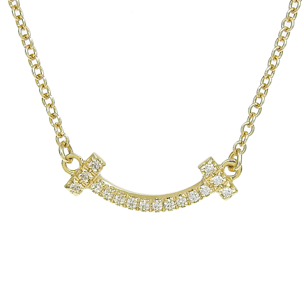 Mini Smile Pendant with Diamond in 18K Yellow Gold (YG)