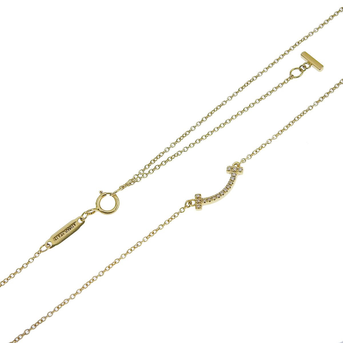 Mini Smile Pendant with Diamond in 18K Yellow Gold (YG)