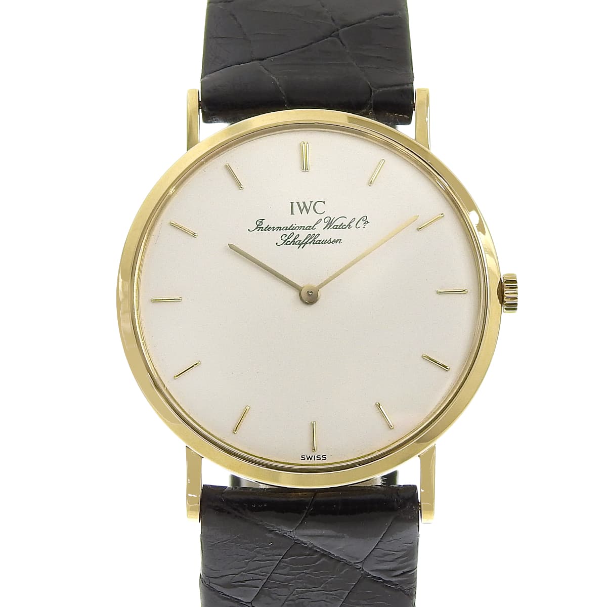 Portofino 2010 YG/皮革 白色手动上链男士腕表