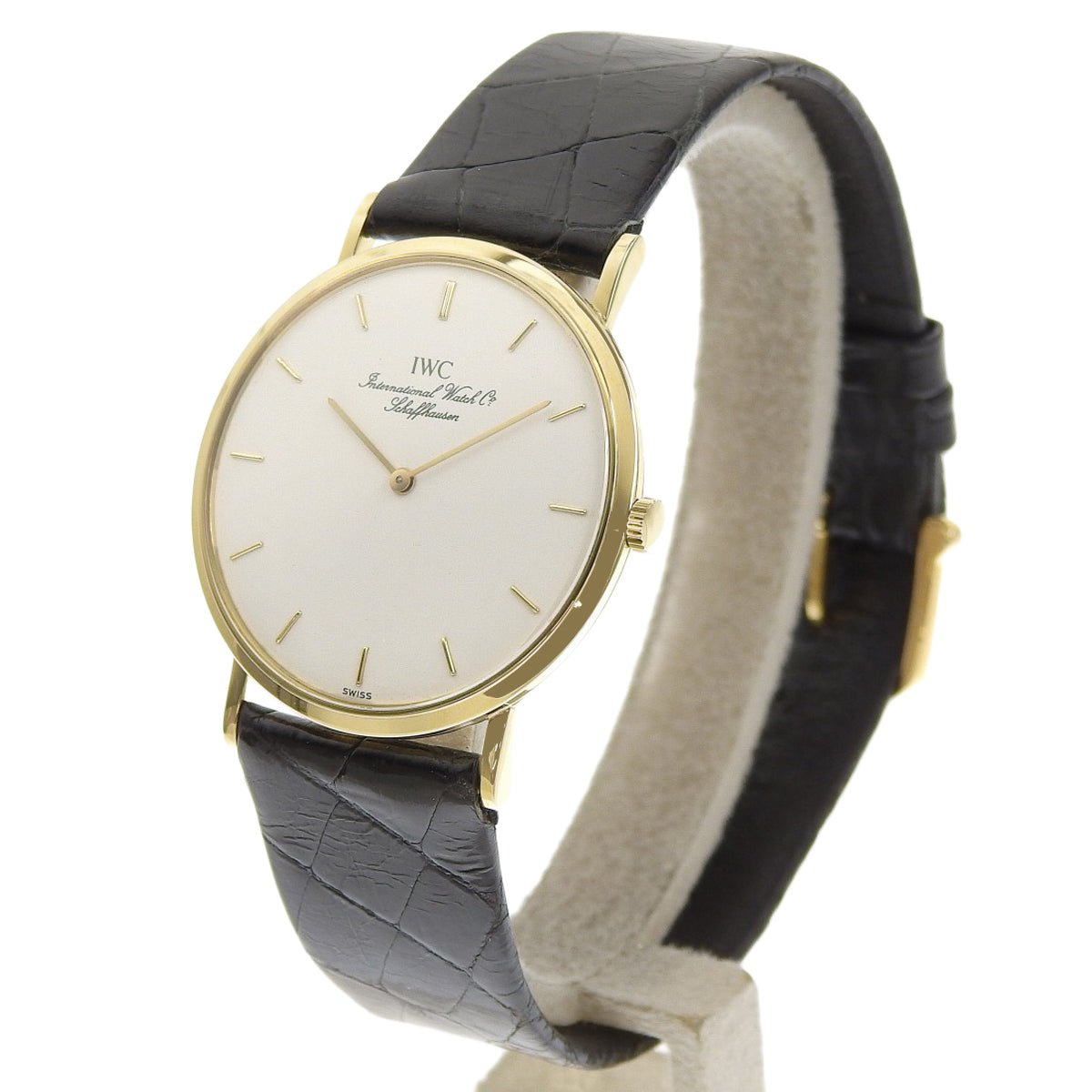 Portofino 2010 YG/皮革 白色手动上链男士腕表