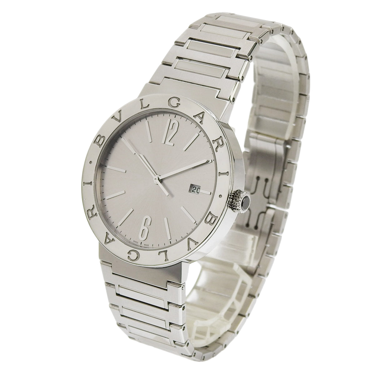 BB41S ブルガリブルガリ SS 自動巻き シルバー デイト シースルーバック