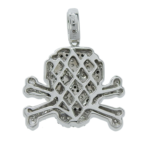 Diamond Skull Top D0.62 K18 White Gold WG Skull