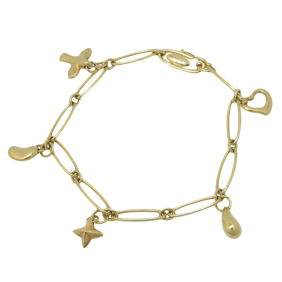 Oval Link 5 Charm Bracelet, 18K Yellow Gold (YG)