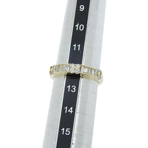 花朵图案钻石戒指 D0.68 K18 黄金 YG