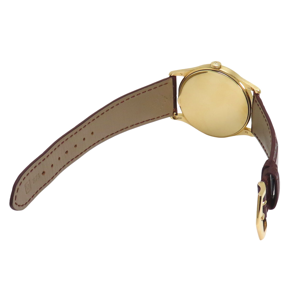 5196J-001 卡拉特拉瓦系列,黄金/皮革,黄金表壳,手动上链,象牙色表盘