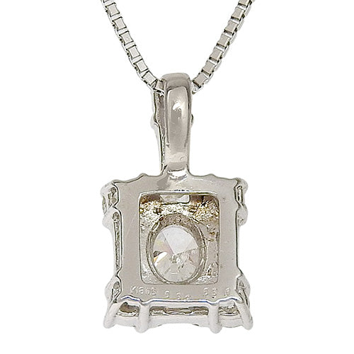Diamond necklace D0.33,0.31 K18 white gold WG