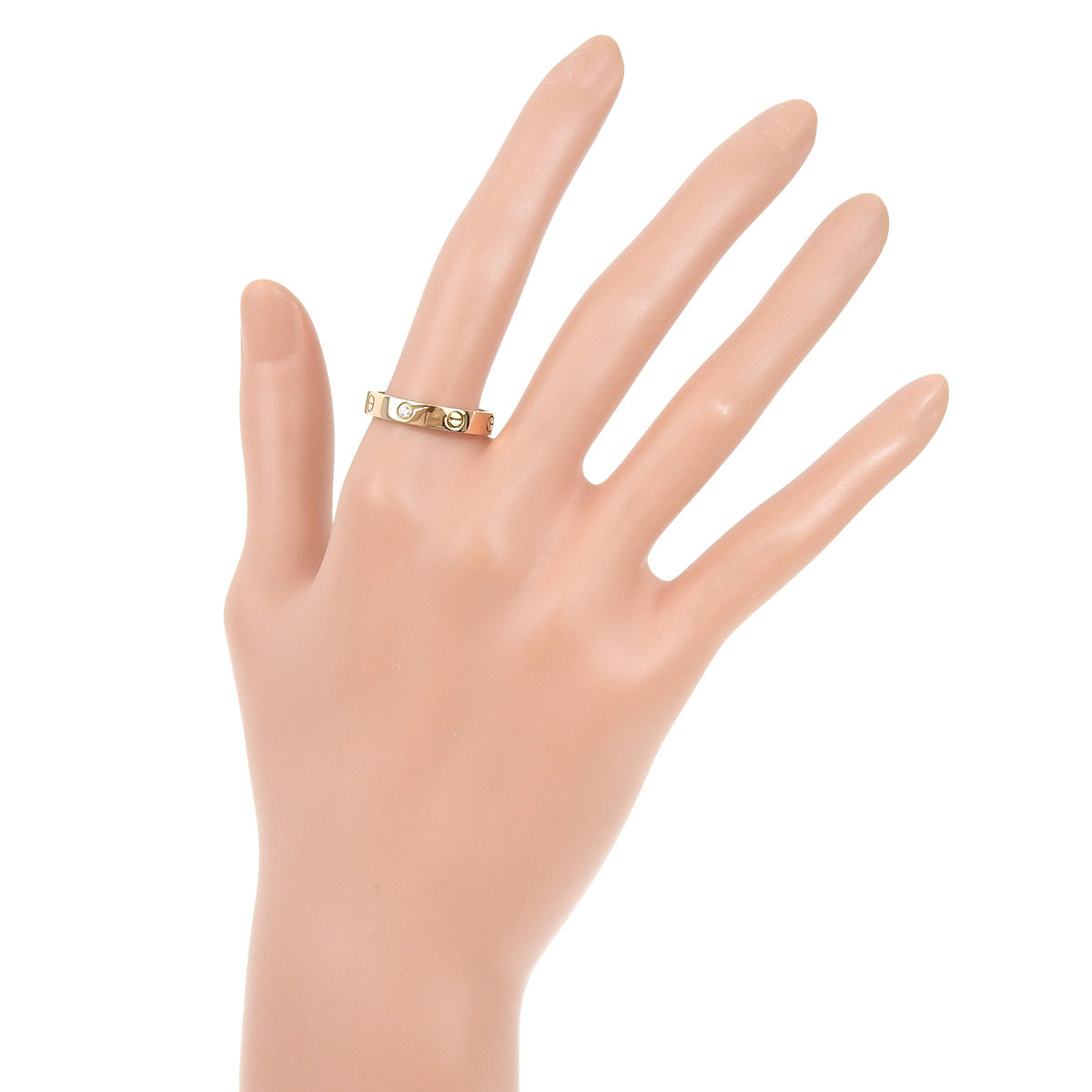 LOVE戒指,小号,1颗钻石,粉金,18K金