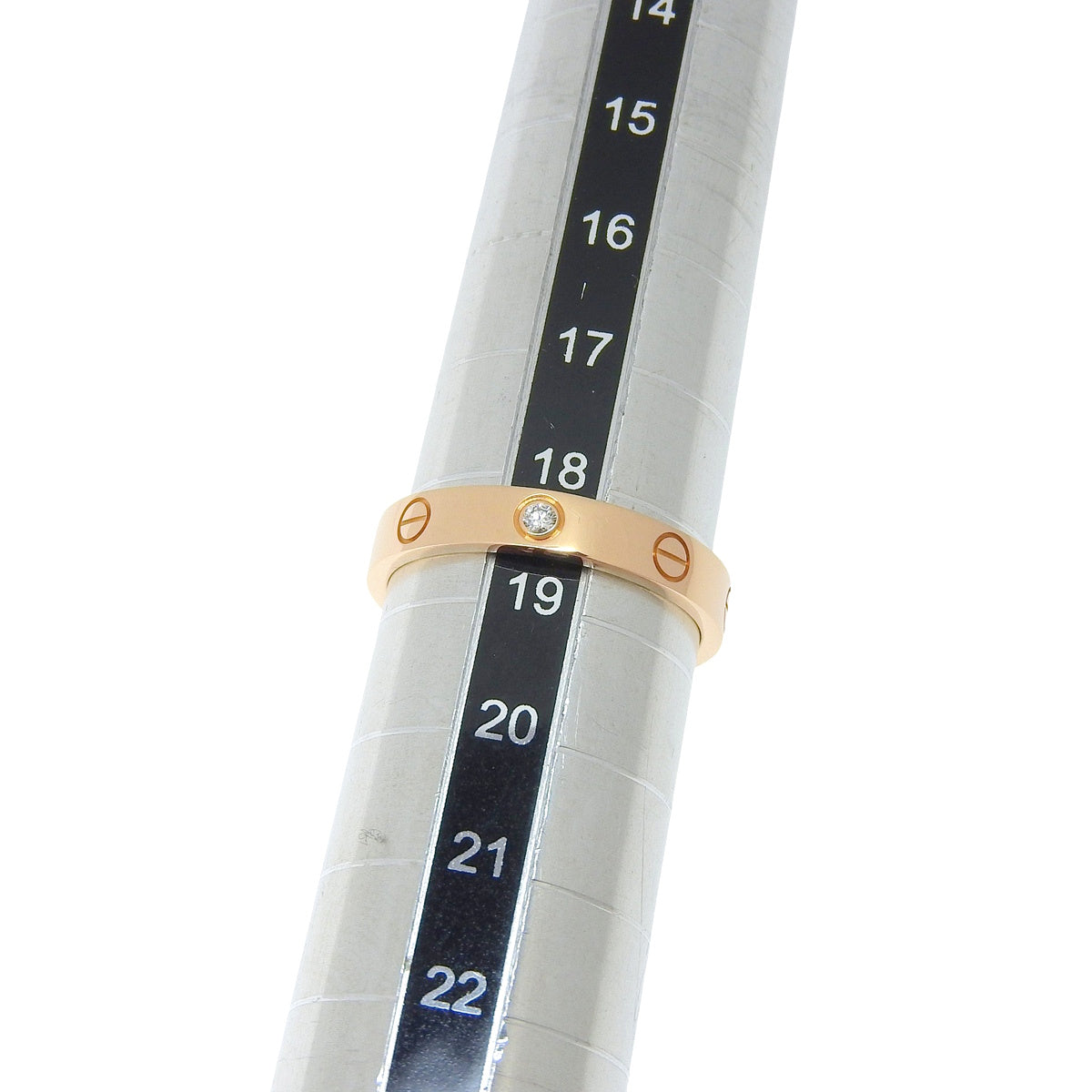 LOVE戒指,小号,1颗钻石,粉金,18K金