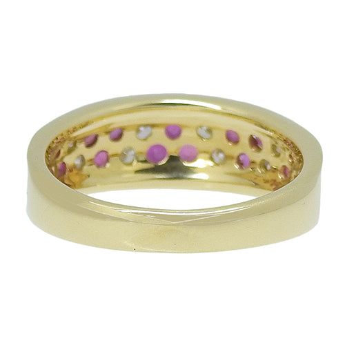 ルビー ダイヤモンド リング R0.67/D0.27 K18 イエローゴールド YG