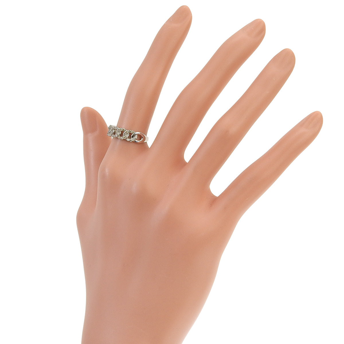 Diamond Chain Ring D0.48 Platinum Pt950 3.7g