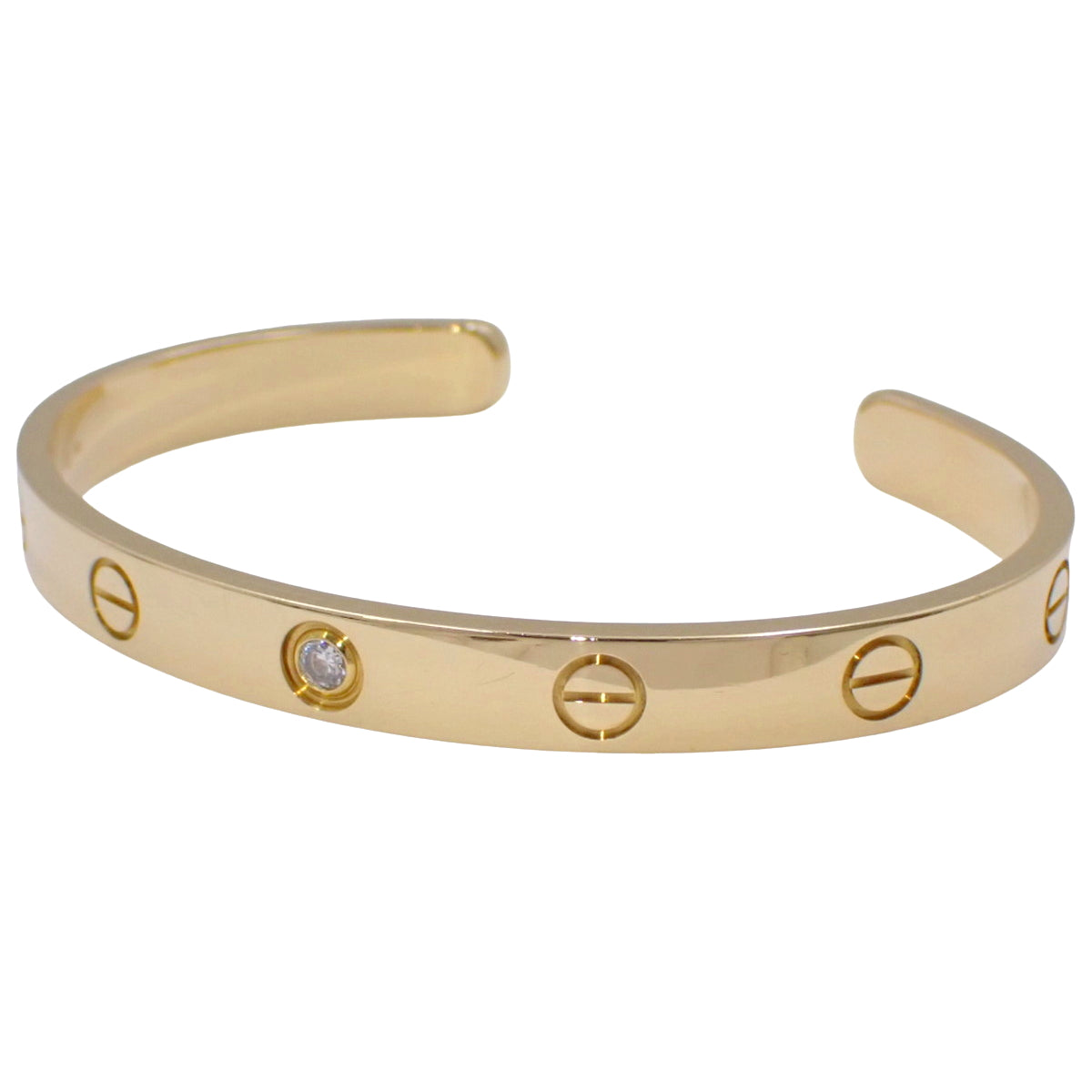 18K 黄金 LOVE 开口钻石手链