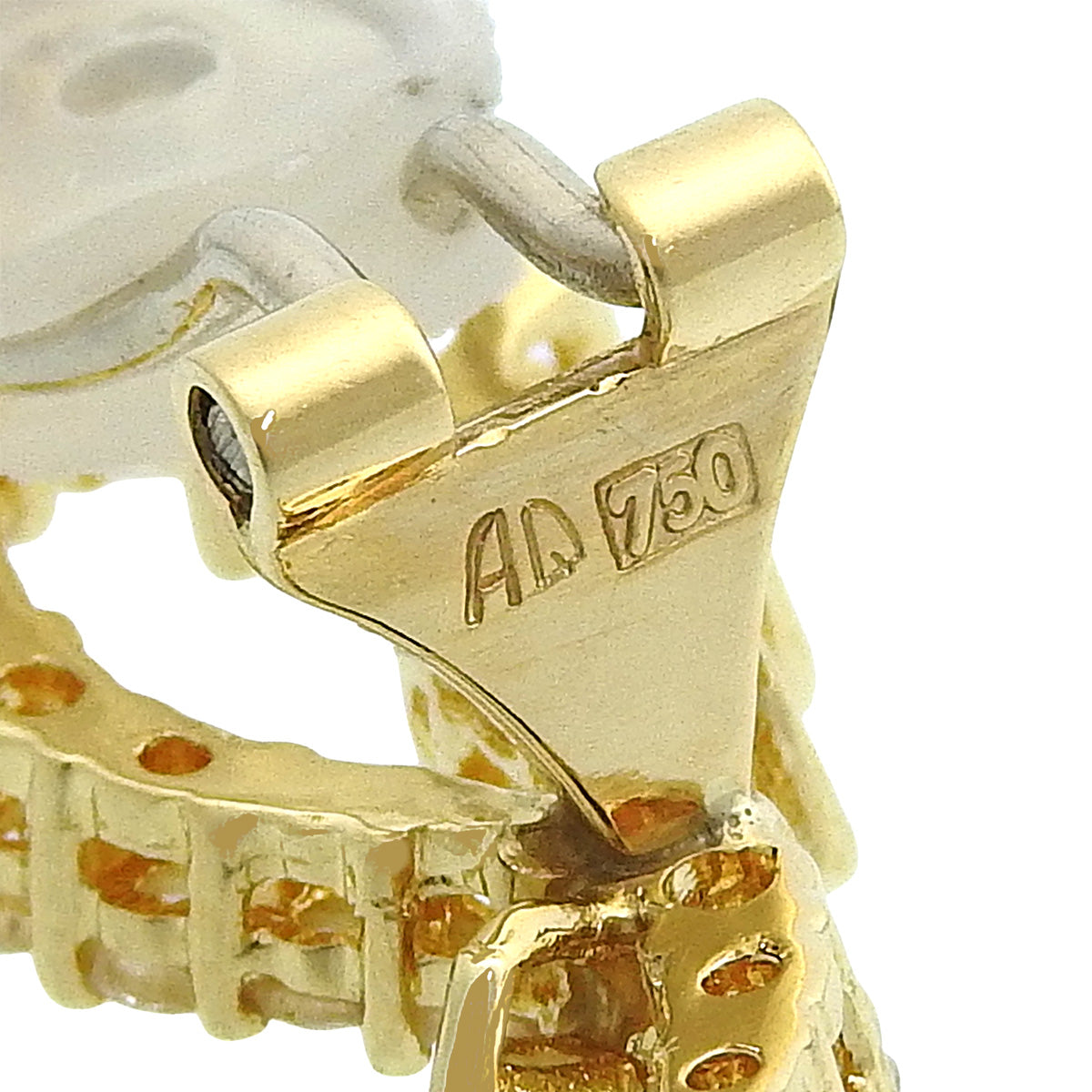 ダイヤモンド イヤリング K18 イエローゴールド YG アクアスキュータム