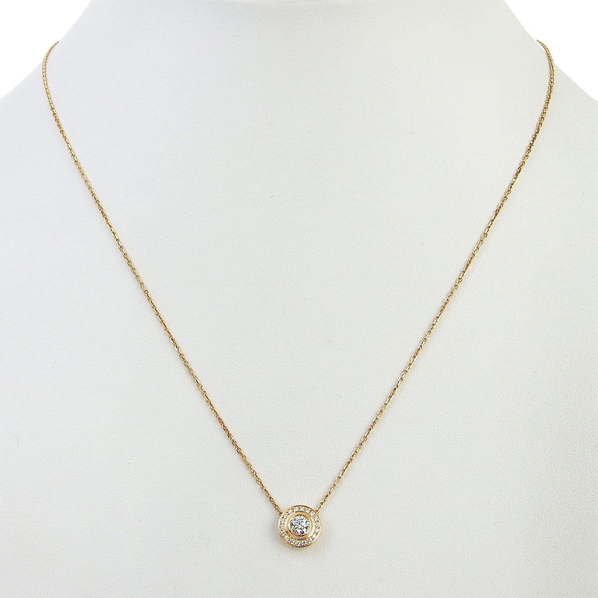 Damour 铺镶钻石项链,钻石 D0.19 克拉,18K 黄金 YG