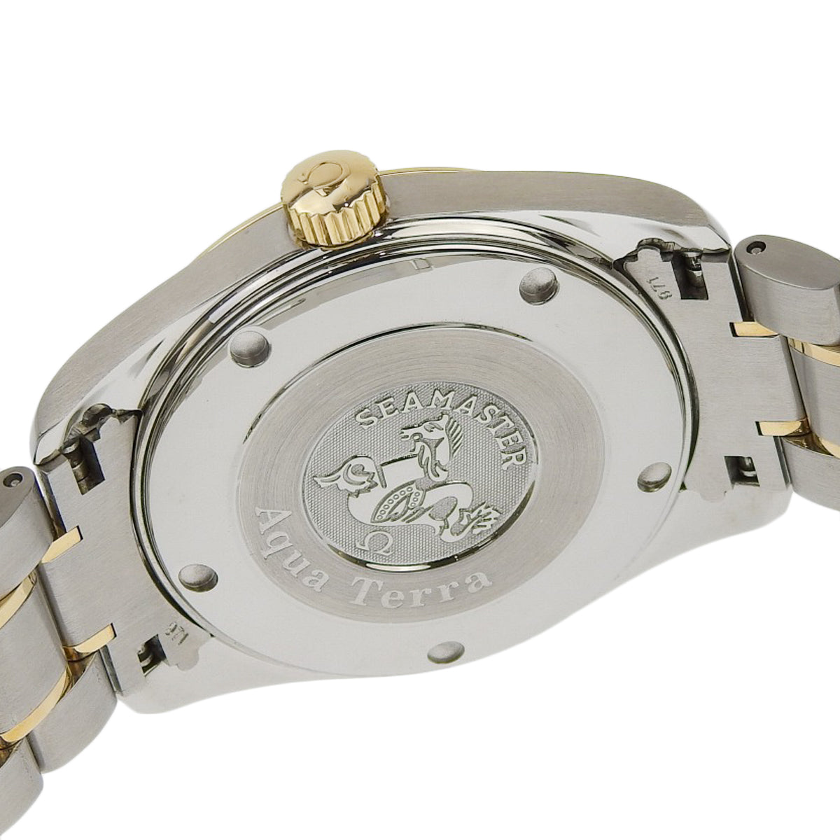 Seamaster Aqua Terra 2318.30.00 YG/SS Silver Quartz Men's