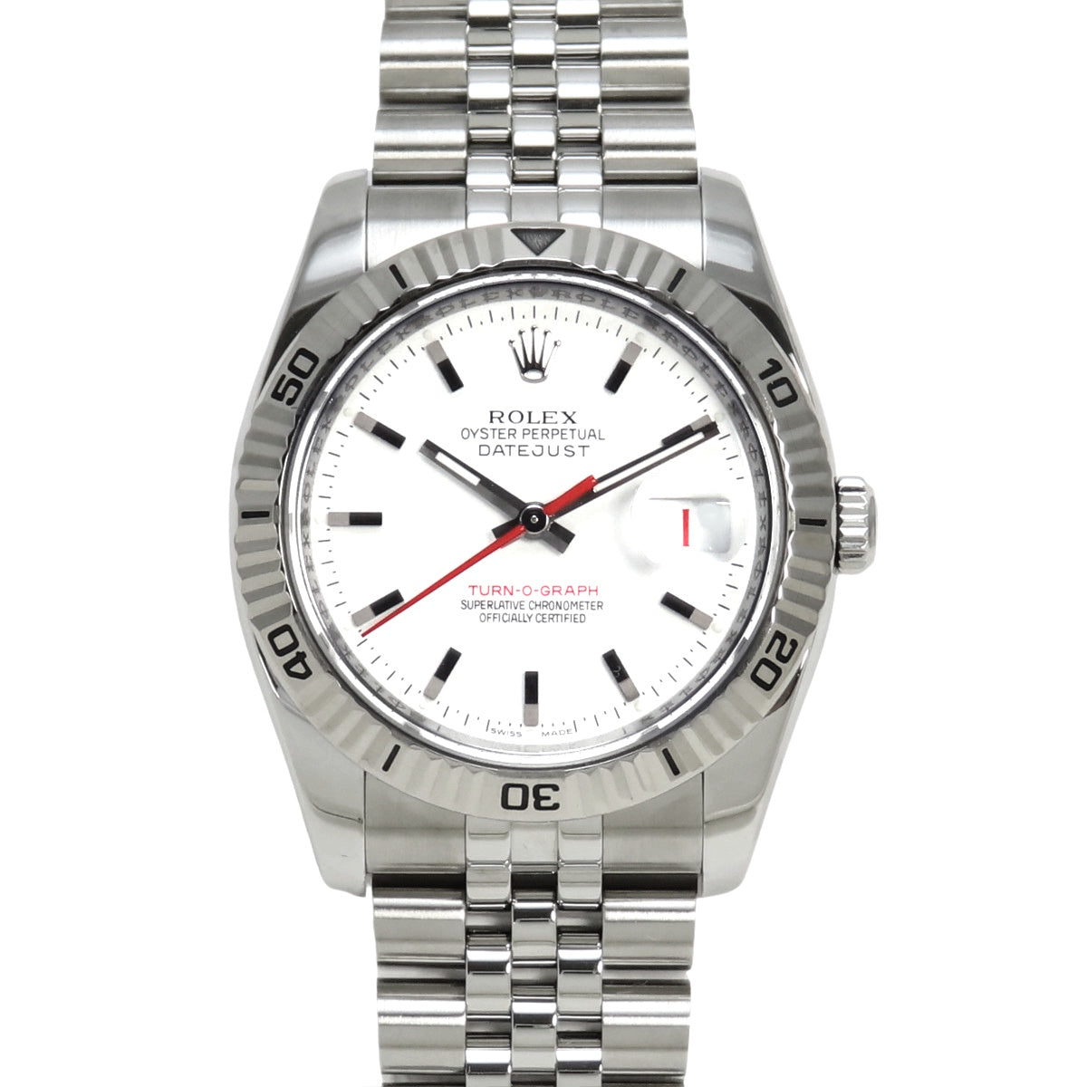 116264 Datejust Turnograph WG/SS, Serial Number D, Automatic, White Dial