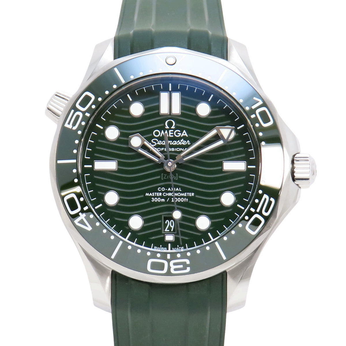 シーマスターダイバー300m 210.32.42.20.10.001 SS/ラバー 自動巻き 2023年5月購入 グリーン