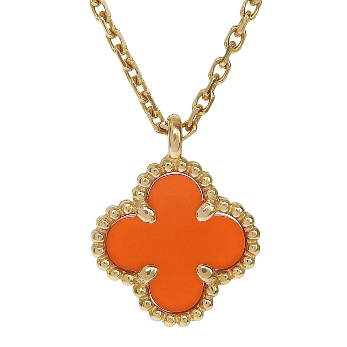 Sweet Alhambra Pendant, Carnelian, K18 Pink Gold (PG)