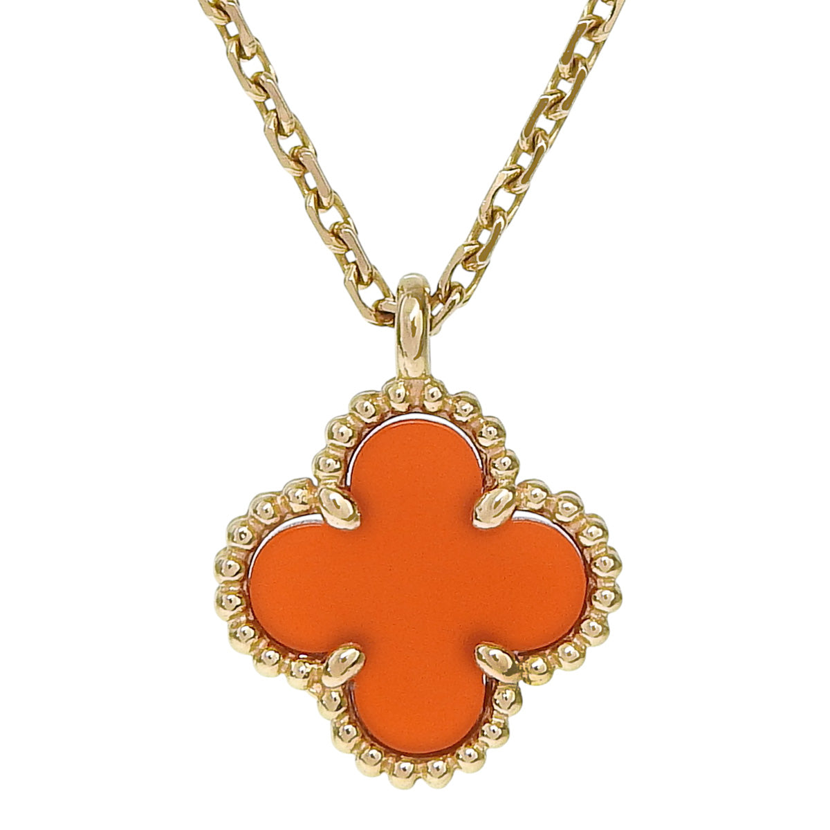 Sweet Alhambra Pendant, Carnelian, K18 Pink Gold (PG)