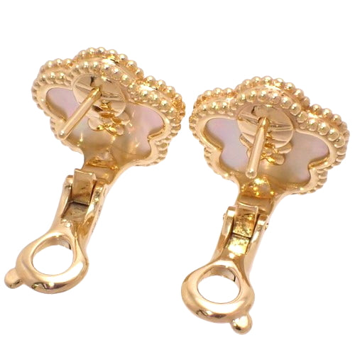 Lucky Spring Earrings Plum Blossom Mother of Pearl in 18K Rose Gold