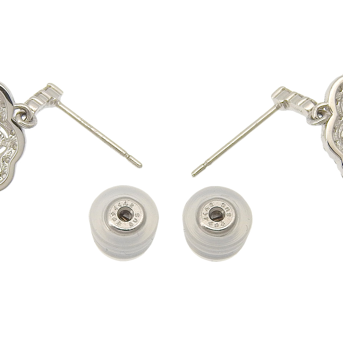 Flower Diamond Earrings D0.172,0.50,0.187,0.50 Platinum Pt950 Pt900