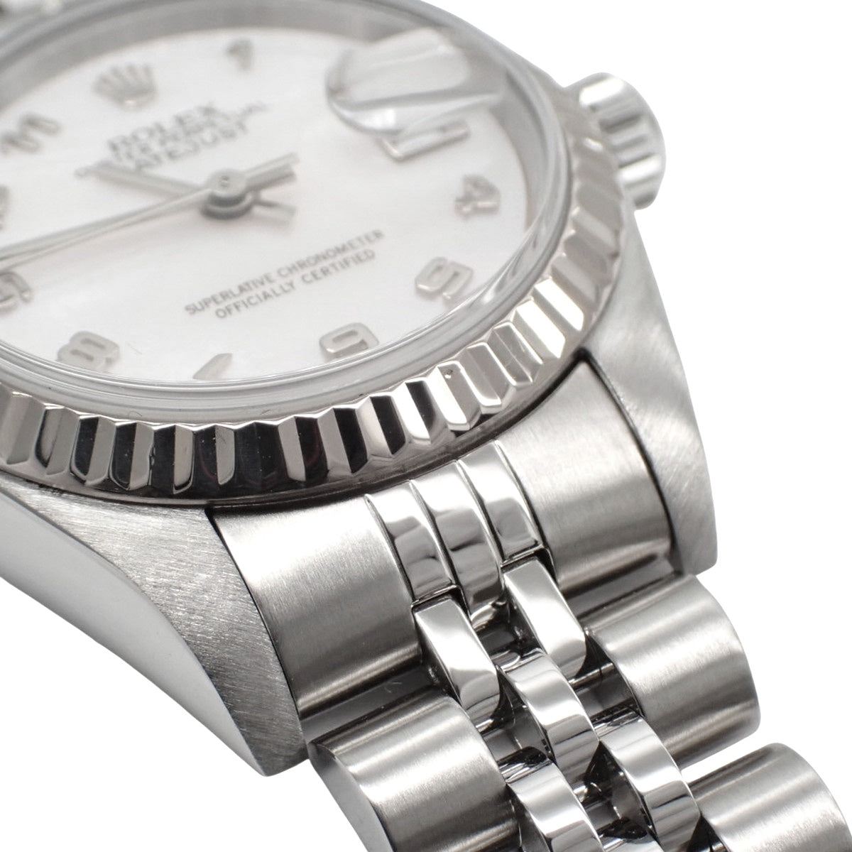 79174NA Datejust WG/SS F series, automatic winding, purchased April 2005, pink shell.