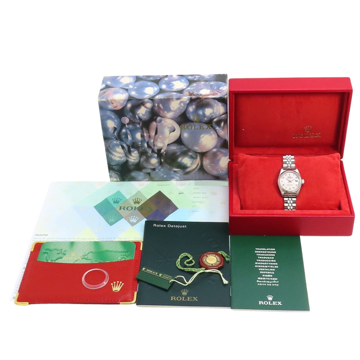 79174NA Datejust WG/SS F series, automatic winding, purchased April 2005, pink shell.