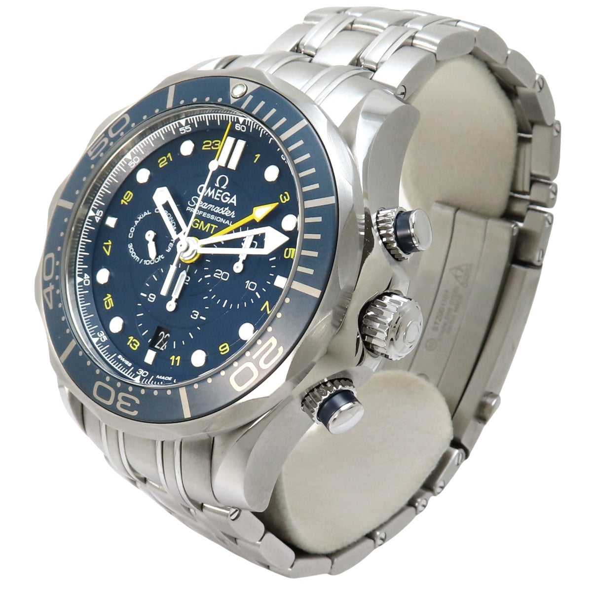 212.30.44.52.03.001 Seamaster Diver 300M Co-Axial GMT Chronograph SS Automatic Blue