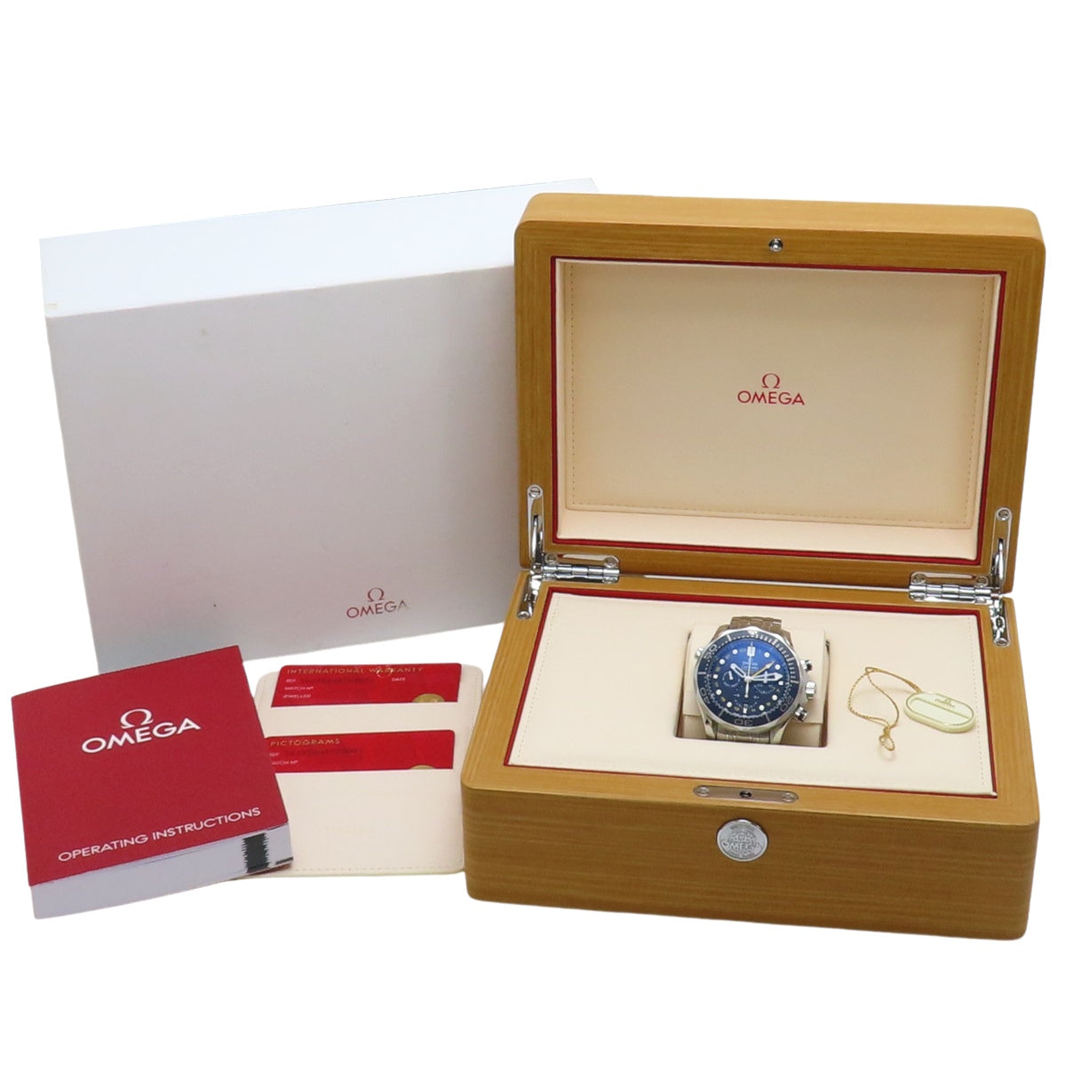 212.30.44.52.03.001 Seamaster Diver 300M Co-Axial GMT Chronograph SS Automatic Blue